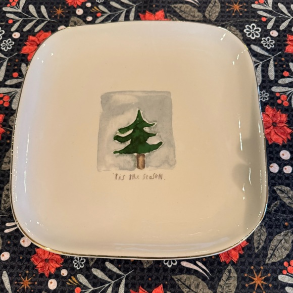 Rae Dunn Two Piece Dinner Plate Set, Tis The Season and Peace On Earth - Picture 3 of 8